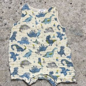 Angel Dear Boutique Organic Cotton Muslin Boy Dinosaur Romper